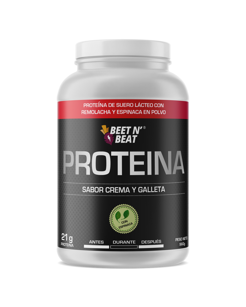 Proteína con Remolacha y Espinaca Beet N' Beat