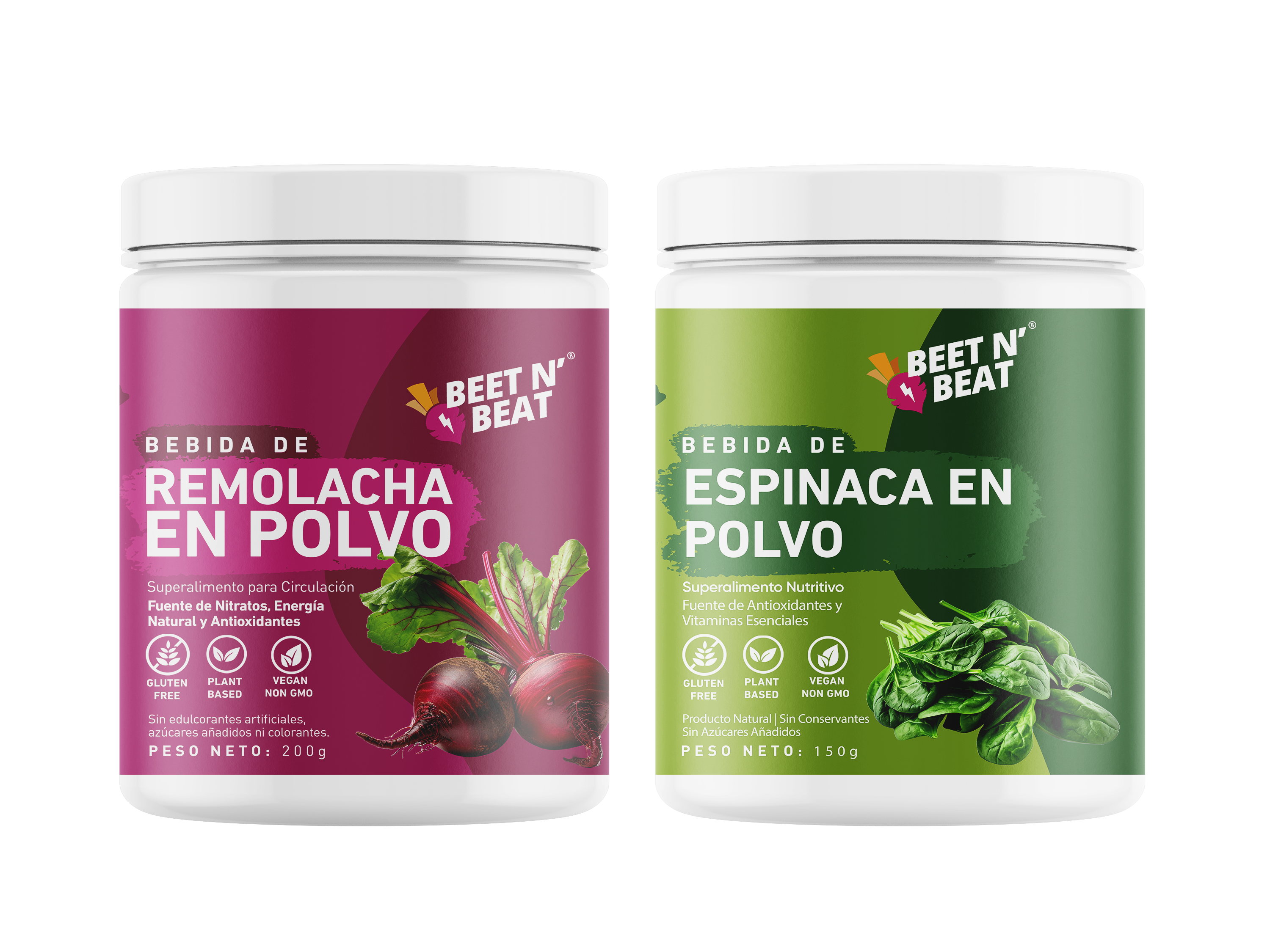Remolacha y Espinaca en polvo